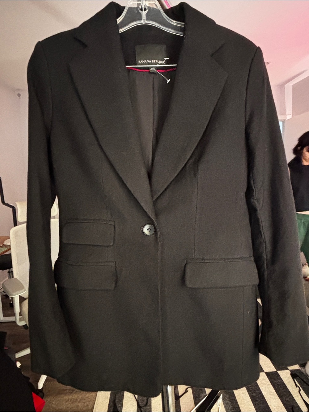 Banana Republic Women's Black Single-Button Blazer